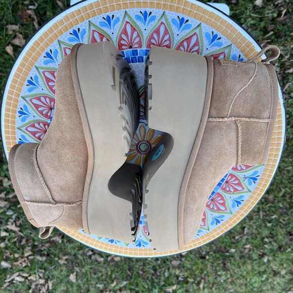 UGG Women’s Size 6 US Classic Ultra Mini New Heights Chestnut Boots NEW - Picture 4 of 10